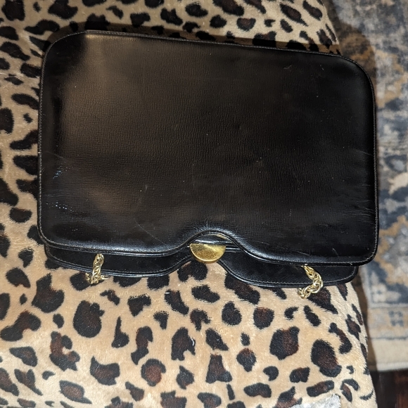 Vintage hard to find Clutch La Mode rich dark satin red lining - Picture 4 of 9